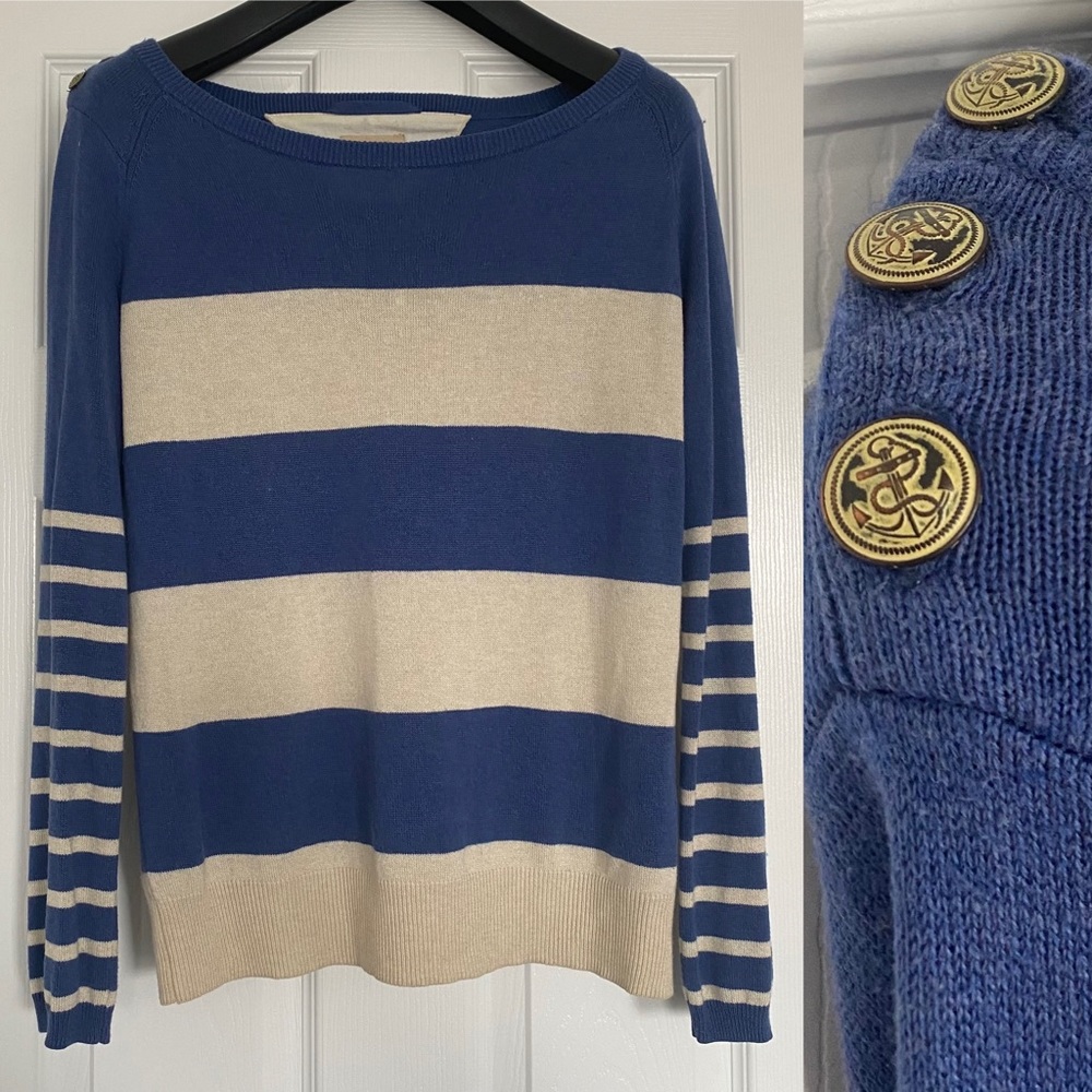 Wilfred Free | Vintage Blue and White Striped Starboard Sweater